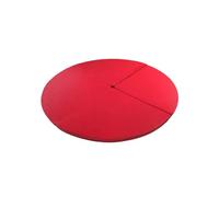 YUEKOPOU Tapis de danse rond pliable, coussin de sécurité en mousse de cuir antidérapant, tapis d'exercice portable à absorption des chocs,(Red,150cmx5cm(59"x2"))