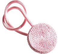 YUEKOPOU Tie-Backs Ajustables, Tie-Backs pour Rideaux Curtain Tiebacks Braided Buckle Strap with Hanging Balls Pack of 3 Multicolor(Pink)