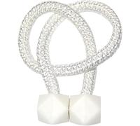 YUEKOPOU Tie-Backs Ajustables, Tie-Backs pour Rideaux Magnetic Ball Curtain Tiebacks Multicolor 46cm(White)