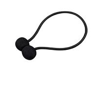 YUEKOPOU Tie-Backs Ajustables, Tie-Backs pour Rideaux Magnetic Roll Curtain Tiebacks 1 Pc Multicolor 45-50 cm(Black)