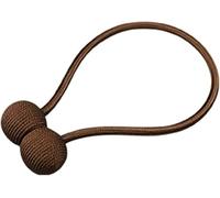 YUEKOPOU Tie-Backs Ajustables, Tie-Backs pour Rideaux Magnetic Roll Curtain Tiebacks 1 Pc Multicolor 45-50 cm(Deep Coffee)