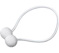 YUEKOPOU Tie-Backs Ajustables, Tie-Backs pour Rideaux Magnetic Roll Curtain Tiebacks 1 Pc Multicolor 45-50 cm(White)