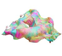 YUEKOPOU Voiles éventail en Soie 180 cm | Voiles de soie fluides avec poignées en bambou, rivets réglables et sac de transport for danseurs et interprètes.