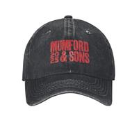 YUELEKANG Mumford & Sons Shield Tour Logo Baseball Cap Mens Vintage Washed Dad Caps Adjustable Cotton