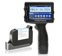 YUEMANXILOU Imprimante à jet d'encre portable de 10,9 cm - Écran tactile - Séchage rapide - Codage à jet d'encre portable - Imprimante portable pour code-barres, numéro de lot, date, étiquette, logo