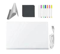 Yuemeuy Ardoise Lumineuse à LED,Ardoise Dessin Enfant avec 7 Stylos à Séchage Rapide - Pad Effaçable à Sec Luminieux pour Filles Garçons Adolescents