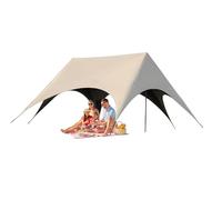 Yuemeuy Auvent De Tente Extérieur, Ombrelle de Camping à Installation Rapide, Structure de Protection Solaire avec Écran, Gazebo Pliable Résistant pour Activités de Groupe, Barbecue,
