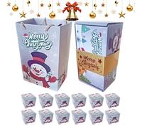 Yuemeuy Boîtes Cadeaux de Noël Emballées | Boîte à Argent Noël pour Cadeaux,Sac Pliant pour Bonbons Chocolats Bijoux Fêtes Maison Goûters en Famille