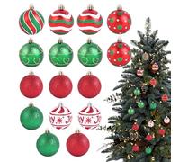 Yuemeuy Boules de Décoration de Noël - Set de 16 Décorations de Sapin | Décoration Saisonnière pour Fenêtre Bureau Dortoir Bureau Mur Nouvel an Action de Grâces