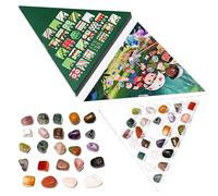 Yuemeuy Calendrier de l'Avent - Calendrier Minéral de 24 Jours - Décoration En Pierres Minérales Gemmes Pour Adolescents Et Femmes Lors Des Fêtes Et