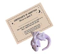 Yuemeuy Câlin Animaux De Poche,Jouet Statue Inspirante Forme Dragon - Sculpture De Confort De Poche | Pour Adolescents Adultes Employés Voyage Réunions De Travail Salles D'Attente Affaires