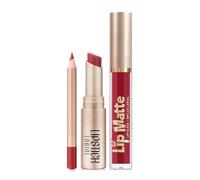 Yuemeuy Combo crayon à lèvres et rouge à lèvres, ensemble rouge à lèvres et crayon - Rouge à lèvres mat velours à pigments élevés,Crayon à lèvres de maquillage imperméable, brillant à lèvres
