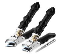 Yuemeuy Coupe-Ongles, Coupe-Ongles en Acier Inoxydable pour Séniors, à Large Ouverture Biseauté et Plat pour Quotidien Voyage Manucure Pédicure Adultes
