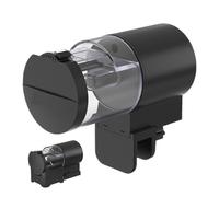 Yuemeuy Distributeur Automatique de Nourriture pour Poissons | Réservoir 100ml pour Flocons,Programmable Étanche pour Aquarium Étang Extérieur Vacances Tortues Crevettes Betta