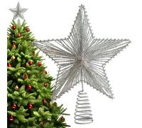 Yuemeuy Étoile De Noël pour Arbre De Noël | Ornements À Paillettes - Étoile De Sommet d'arbre | pour Décoration Vintage de Table de Ferme Maison Extérieur Intérieur Représentation de la