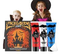 Yuemeuy Maquillage Corporel Adulte - Kit de Maquillage Fluide Halloween - Visage Accessoires Fête, Déguisement Résistant à l'Eau pour Fête Festival Halloween