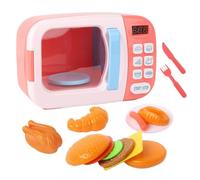 Yuemeuy Micro-Ondes pour | Cuisine Enfant Aliments Jouet avec Lumières et Sons - Micro-Onde Interactif à Minuteur Réaliste pour Jeu de Rôle Bébé Maison École Maternelle Salle de Classe