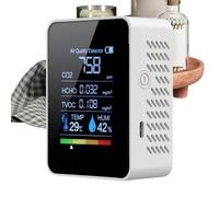 Yuemeuy Moniteur de Qualité de l'Air - Capteur de CO2 - Moniteur Précis avec Affichage Clair pour Dioxyde De Carbone Tente De Culture Chambre Maison Sécurité