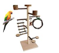 Yuemeuy Perchoir pour Oiseaux,Jouets en Bois pour Oiseaux Ainsi Que Accessoires de Cage - Gym De Jeu pour Calopsitte | pour Conures Perruches Calopsittes et Inseparables