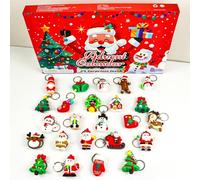 Yuemeuy Porte-Clés Calendrier de l'Avent de Noël | Calendrier de Décompte de Noël 24 Pièces pour,Décorations d'Intérieur pour Chambre, Appartement, Maison de Vacances, Anniversaire et