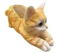 Yuemeuy Pot De Fleurs pour Chat D Intérieur - Statue en Résine Décorative Pot De Fleurs - Planteur pour La Maison,pour Intérieur Maison Jardin Salon Bureau Rebord De Fenêtre Étagère Entrée