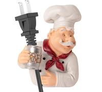 Yuemeuy Support de bouchon adhésif, crochet de bouchon d'alimentation - Resin collant de cintre mural,Cartoon Kitchen Wall Cord Keeper Chef décor pour la maison, le jardin, l'organisation du garage