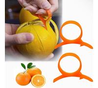 YUEMING 2 Pièces Éplucheur de Zesteur D'Agrumes, Éplucheur D'orange Dissolvant D'agrumes Trancheuse en Plastique Coupe-Fruits Facile Ouvre-Fruits Gadget de Cuisine pour Orange (couleurs aléatoires)