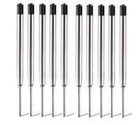 YUEMING 20 Pièces Recharges de Stylo à Bille en Métal Recharges de Stylo Écriture Lisse 7 Cm et 1 mm Pointe Moyenne (Noir-9.8cm)