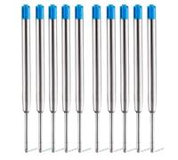 YUEMING 20 Pièces Recharges de Stylo à Bille en Métal Recharges de Stylo Écriture Lisse 7 Cm et 1 mm Pointe Moyenne (Bleu-9.8cm)