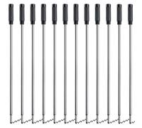 YUEMING 20 Pièces Recharges de Stylo à Bille Remplaçables, Recharges Métal Écriture Lisse 4,5 Pouces (11,6 Cm) et 1 mm Pointe Moyenne pour l'école, le bureau (Noir-11.6cm)