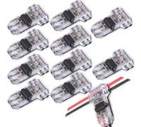 YUEMING 8 Pièces Connecteurs Rapides en T, Connecteurs de Fils à 2 Broches 2 Voies Convient aux Câbles 20-22 AWG Sans Soudure Connecteurs de Raccordement en T pour Voiture, Lumière, Audio
