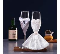 YUEMING Flûtes à Champagne Mariage, Flute Cristal de Champagne Verre, Cadeau Mariage Parfait la Maison, Les Restaurants, Les Fêtes, Flûtes Élégantes pour Fête de Mariage et Cocktail (Blanc)
