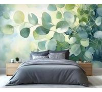 YueMingDi 3D Moderne Décoration Murale Chambre À Coucher Plantes Vertes Feuille Créatif Salon Canapé Tv Fond D’Écran-200Cm×140Cm