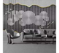 YueMingDi 3D Moderne Mural Décoration Chambre Lignes Minimalistes Paysage Chambre Salon Fond D’Écran Moderne-350Cm×256Cm