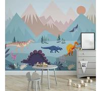 YueMingDi 3D Moderne Murale Décoration Chambre À Coucher Dessin Animé Pic De Montagne Arbre Paysage Bureau Étude Salon Fond D’Écran-400Cm×280Cm
