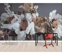YueMingDi 3D Moderne Murale Décoration Chambre Abstrait Floral Fleur Paysage Canapé Tv Fond D’Écran Art Fond Mur-400Cm×280Cm