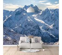 YueMingDi 3D Mural Maison Décoration Murale Bleu Montagne Paysage Étude Salon Bureau Fond Mural-430Cm×300Cm