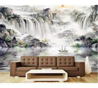 YueMingDi 3D Mural Maison Décoration Murale Encre Montagne Paysage Tv Chambre Papier Peint Salon Murale-430Cm×300Cm