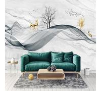 YueMingDi Animaux Cerf Lignes Minimalistes Paysage Murale Art Décoration Décoration Intérieure Fond Télévisé-300Cm×210Cm