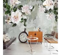 YueMingDi Fleurs Blanches Plantes Paysage Idées De Papier Peint Pour Maison Tv Chambre Salon Fond-250Cm×170Cm