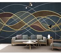 YueMingDi Minimaliste Lignes Géométriques Paysage Moderne Fond D’Écran Décoration Chambre À Coucher Texture Maison Salon Tv Fond-350Cm×256Cm