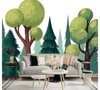 YueMingDi Papier Peint 3D Fraîcheur Vert Forêt Pins Paysage Naturel | Fresques Murales et Créatives Décoration D'intérieur Pour le Bureau Salon la Chambre Coucher Canapé Mural de Luxe-150cm×105cm
