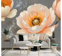 YueMingDi Papier Peint 3D Minimaliste En Relief Doux Rose Fleurs Art | Fresques Murales et Créatives Décoration D'intérieur Pour le Bureau Salon la Chambre Coucher Canapé Mural de Luxe-250cm×170cm