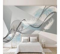YueMingDi Papier Peint 3D Salon Canapé Lignes Géométriques Paysage Salon Canapé Tv Fond D’Écran-400Cm×280Cm