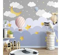 YueMingDi Papier Peint 3D Salon Canapé Nuage Blanc Paysage Simple Chambre À Coucher Fond D’Écran Moderne-250Cm×170Cm