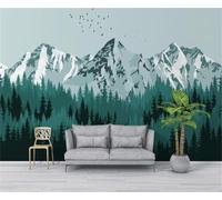 YueMingDi Plantes Vertes Sommets De Montagne Arbre Murale Décoration De La Maison Chambre À Coucher Salon Fond De Télévision Moderne-150Cm×105Cm