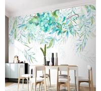 YueMingDi Plantes Vertes Texture De Feuille Décoration Intérieure Salon Chambre À Coucher Fond D’Écran Fond D’Écran-430Cm×300Cm