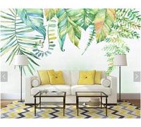 YueMingDi Vert Plantes Feuille Texture Maison Fond D’Écran Salon Créatif Tv Fond-250Cm×170Cm