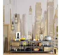 YueMingDi Ville Architecture Paysage Moderne Fond D’Écran Décoration Chambre Tv Chambre Salon Fond-300Cm×210Cm