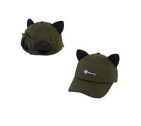 YUEMOL Bonnet d'oreille de Chat tricoté Oreilles de chat de rue hip hop, lunettes de soleil pilote, casquette de baseball, lunettes de soleil de protection solaire, bonnet à grosse tête